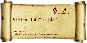 Viktor László névjegykártya
