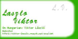 laszlo viktor business card